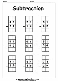 דפי עבודה בחשבון - חיסור - מעל 10 - דף מס. 35