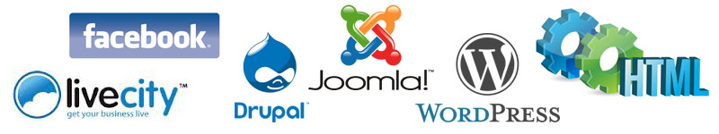 השוואה בין פלטפורמות לבניית אתר - Wordpress Joomla Drupal html Facebook Livecity