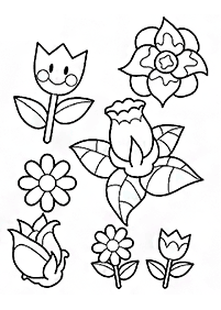 flower coloring pages - page 19
