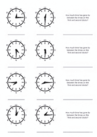 לימוד שעון - דפי עבודה להדפסה - דף מס. 101
