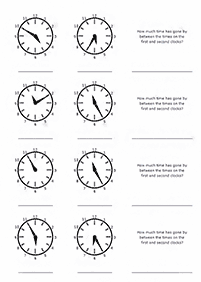 לימוד שעון - דפי עבודה להדפסה - דף מס. 103