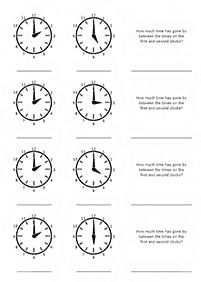 לימוד שעון - דפי עבודה להדפסה - דף מס. 89