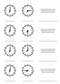 לימוד שעון - דפי עבודה להדפסה - דף מס. 91