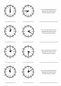 לימוד שעון - דפי עבודה להדפסה - דף מס. 93