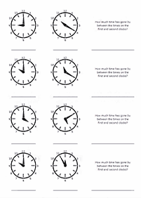 לימוד שעון - דפי עבודה להדפסה - דף מס. 84