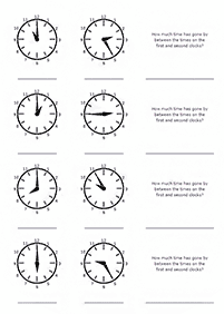 לימוד שעון - דפי עבודה להדפסה - דף מס. 96