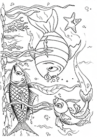 דפי צביעה דגים  - דף מס. 23