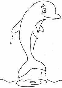 דפי צביעה דולפין - דף מס. 44