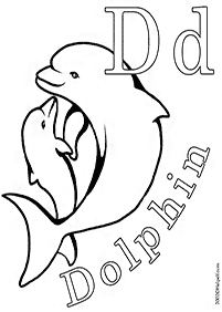 דפי צביעה דולפין - דף מס. 47