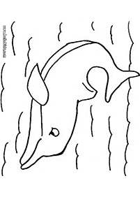 דפי צביעה דולפין - דף מס. 50