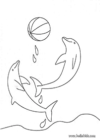 דפי צביעה דולפין - דף מס. 58