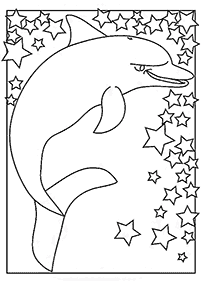 דפי צביעה דולפין - דף מס. 75