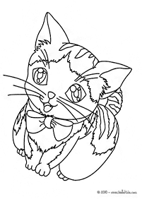 דפי צביעה של חתולים להדפסה  - דף מספר 14