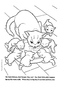 דפי צביעה של חתולים להדפסה  - דף מספר 23
