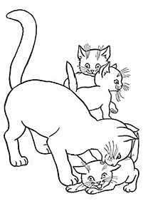 דפי צביעה של חתולים להדפסה  - דף מספר 27