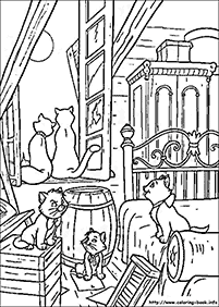 דפי צביעה של חתולים להדפסה  - דף מספר 36