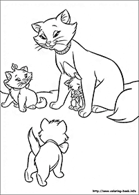 דפי צביעה של חתולים להדפסה  - דף מספר 4