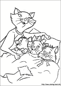דפי צביעה של חתולים להדפסה  - דף מספר 44