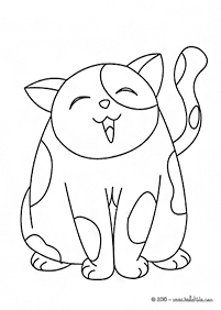 דפי צביעה של חתולים להדפסה  - דף מספר 46