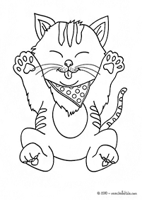 דפי צביעה של חתולים להדפסה  - דף מספר 54
