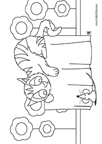 דפי צביעה של חתולים להדפסה  - דף מספר 58