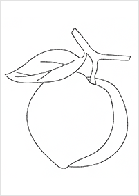 דפי צביעה פירות אפרסק - 1
