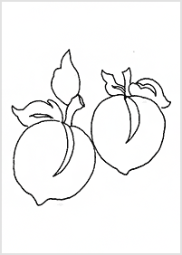 דפי צביעה פירות אפרסק - 4