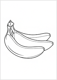 דפי צביעה פירות בננה - 2