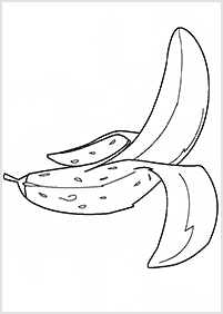 דפי צביעה פירות בננה - 3