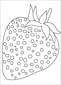 דפי צביעה פירות תות - 2