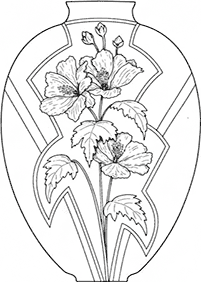 דפי צביעה פרחים (להדפסה) - דף מס. 5