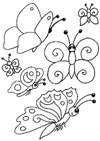 דפי צביעה של פרפרים להדפסה - דף מס. 82