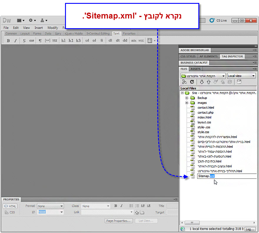 מדריך יצירת מפת אתר בקובץ XML - יצירה ידנית - 3