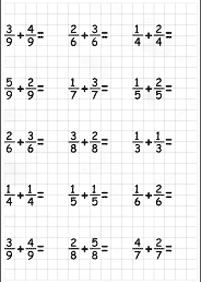 דפי עבודה בחשבון - שברים - דף מס. 56