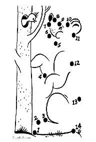 חיבור קו נקודה עד 10 (קל) - דפי עבודה לילדים  - דף מס. 62