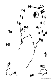 חיבור קו נקודה עד 10 (קל) - דפי עבודה לילדים  - דף מס. 71