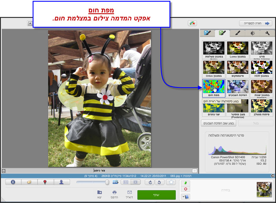 אפקט מפת חום Picasa Photo Editor 1