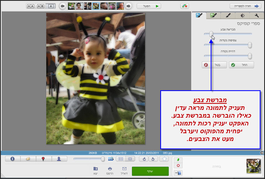 אפקט קומיקס Picasa Photo Editor 2