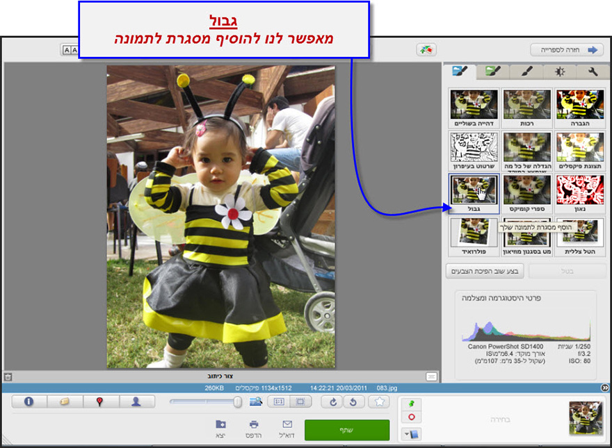 מסגרת לתמונה Picasa Photo Editor 1